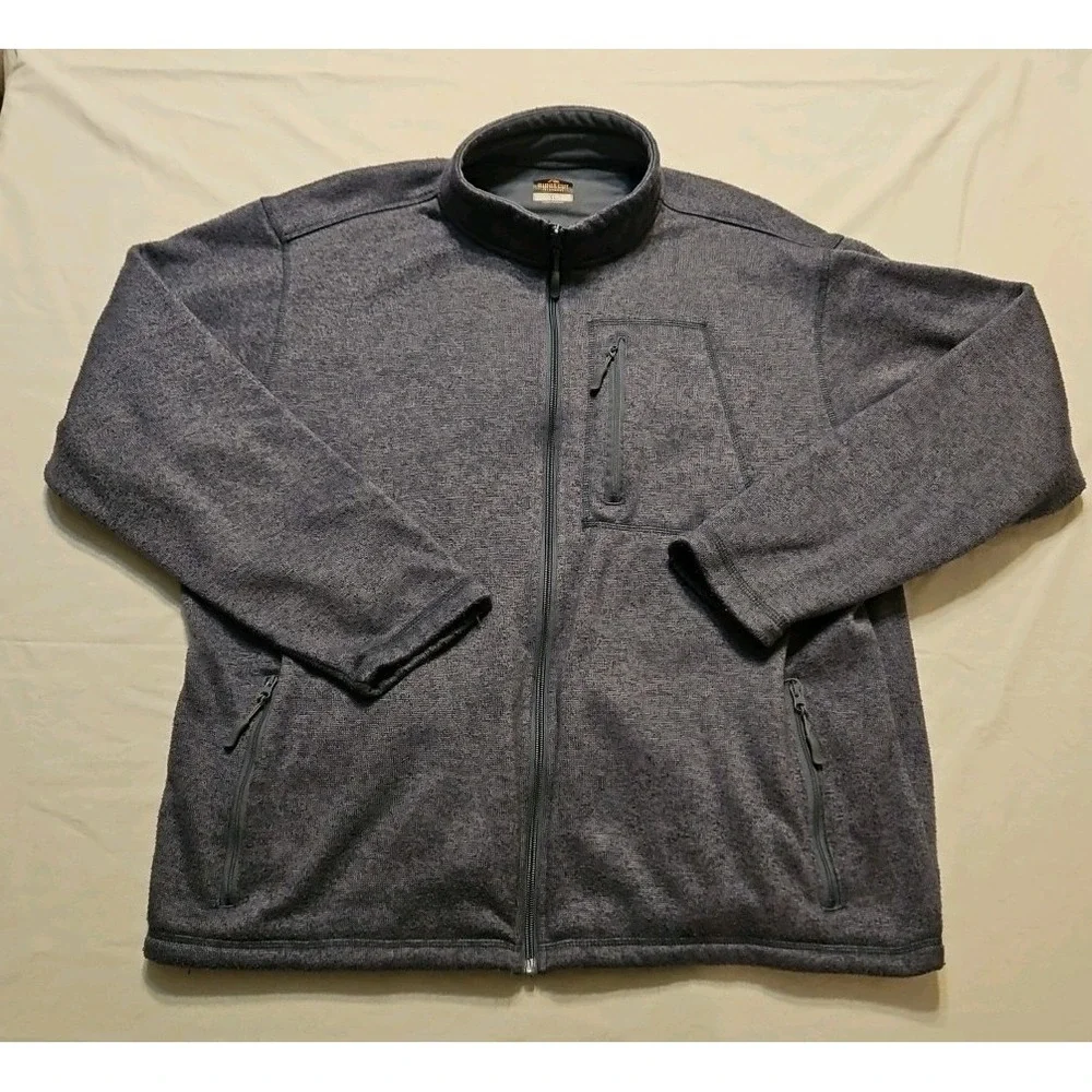 Ridgecut Toughwear‎ Fleece Full Zip Jacket Sweater Mens XL Blue